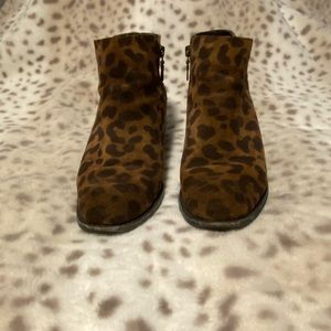 Leopard print boots. Gently worn.